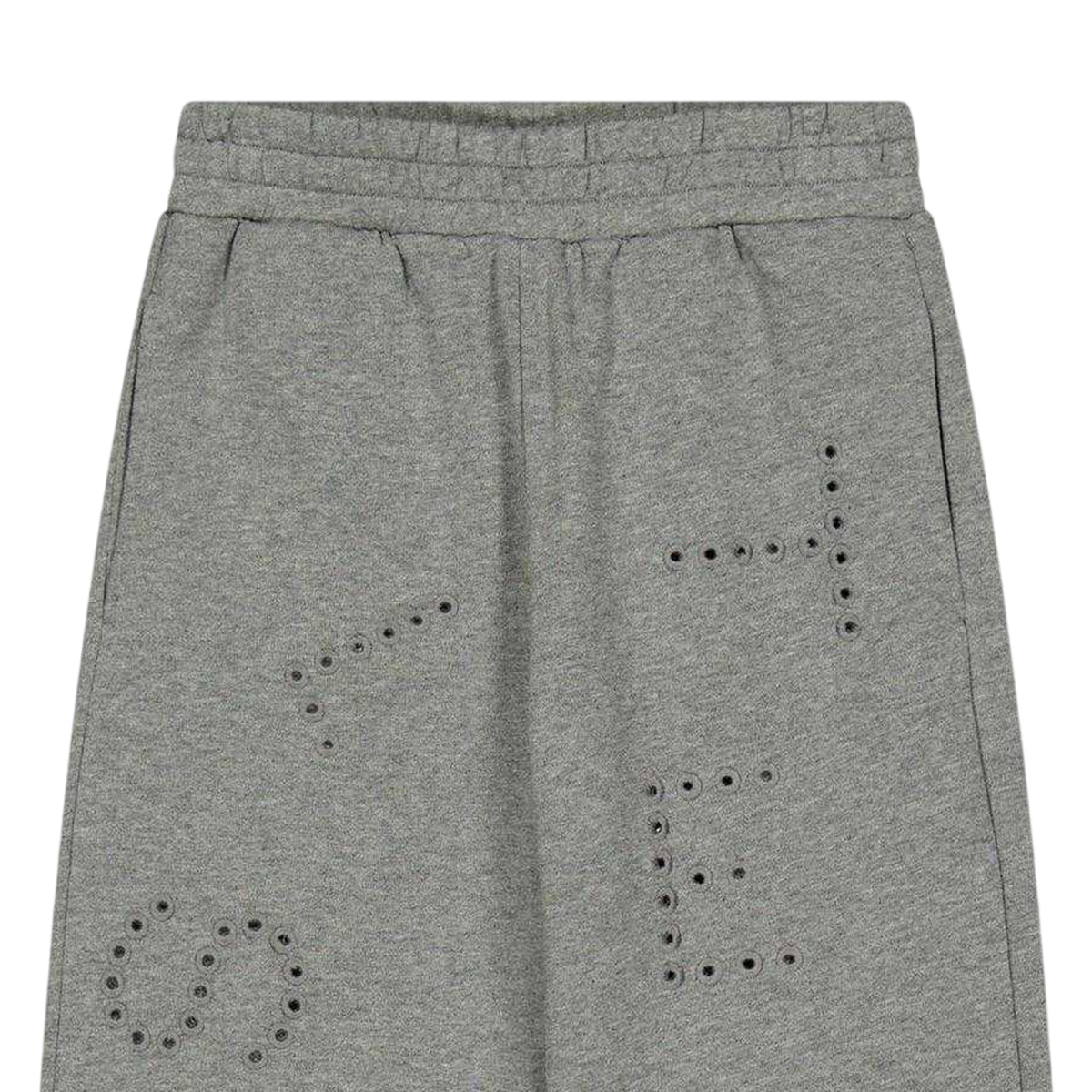 Grey - Side - Stella McCartney Childrens-Kids Perforated Joggers