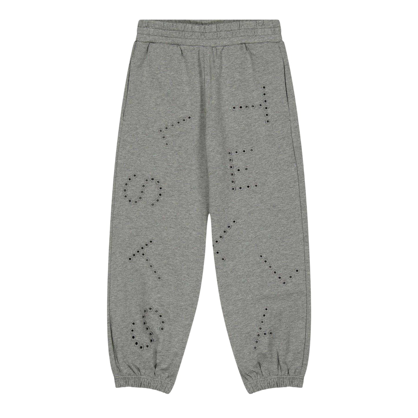 Grey - Front - Stella McCartney Childrens-Kids Perforated Joggers