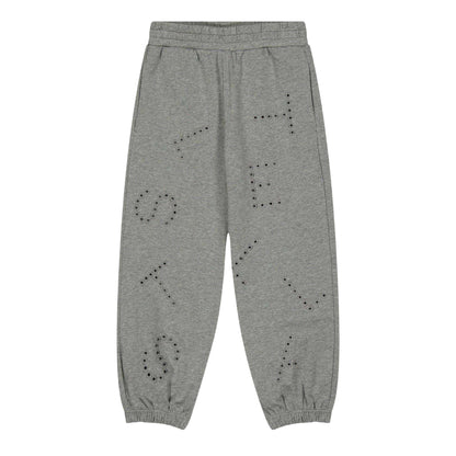Grey - Front - Stella McCartney Childrens-Kids Perforated Joggers