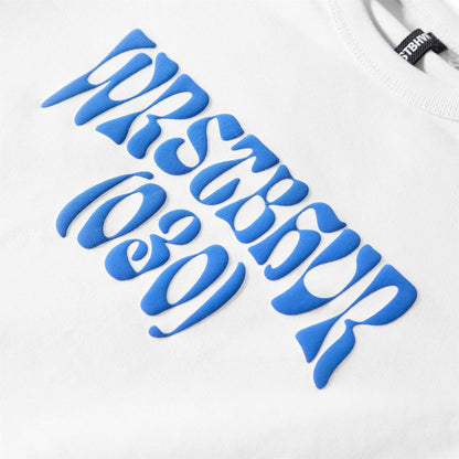 Gardenia - Side - WRSTBHVR Womens-Ladies Zandy Logo Crop T-Shirt