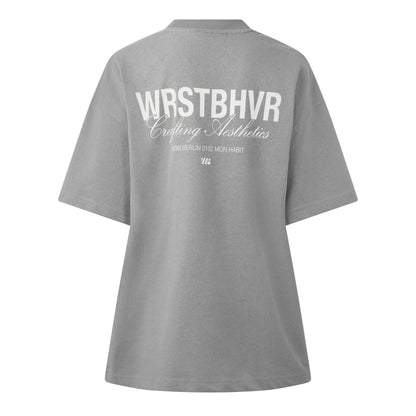 Grey - Back - WRSTBHVR Womens-Ladies Oversized T-Shirt