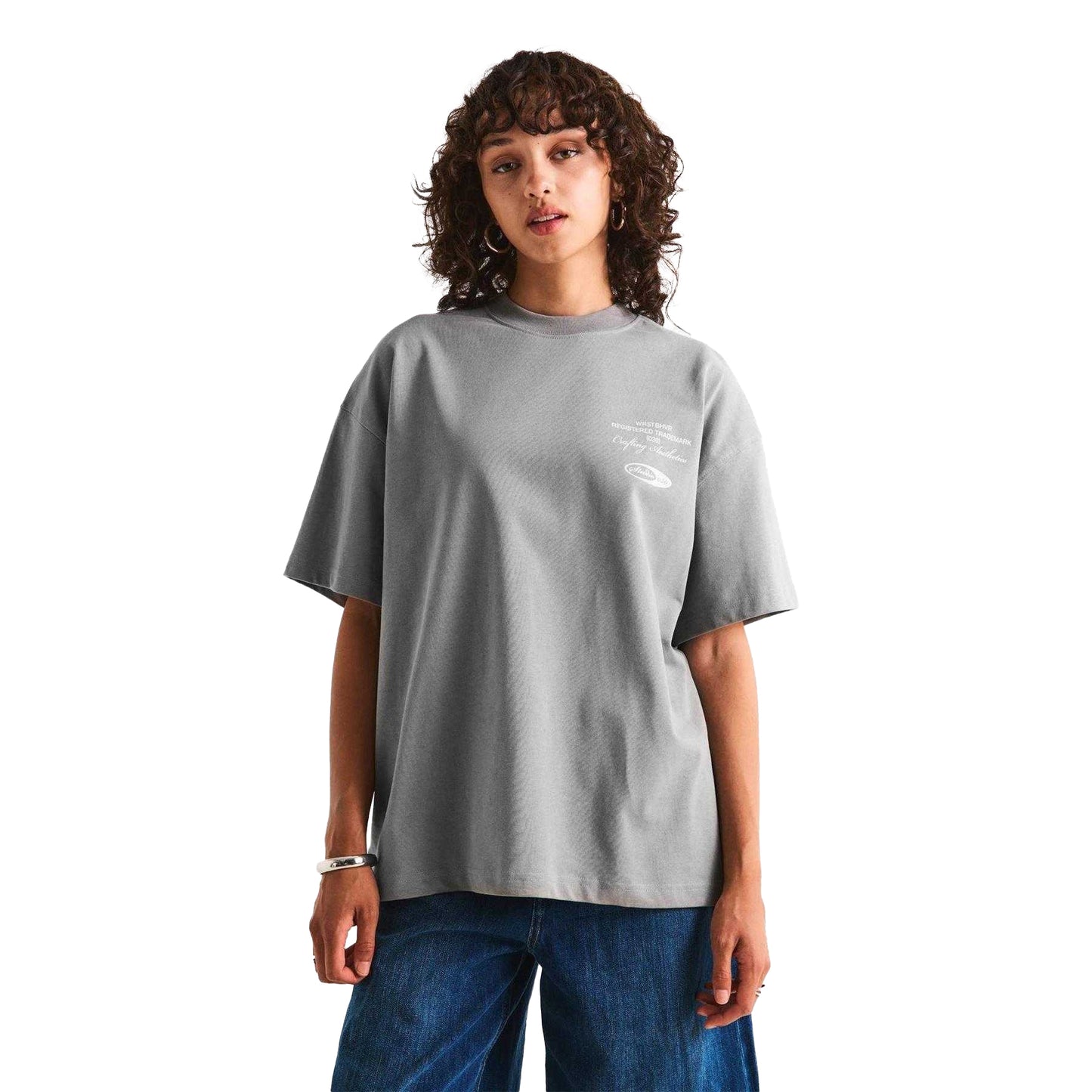 Grey - Lifestyle - WRSTBHVR Womens-Ladies Oversized T-Shirt