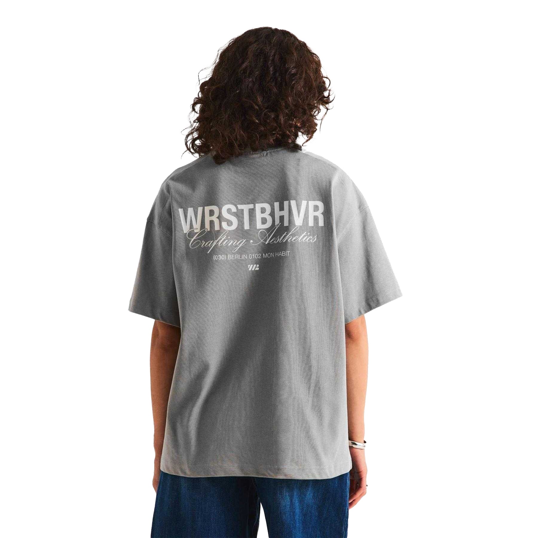 Grey - Pack Shot - WRSTBHVR Womens-Ladies Oversized T-Shirt