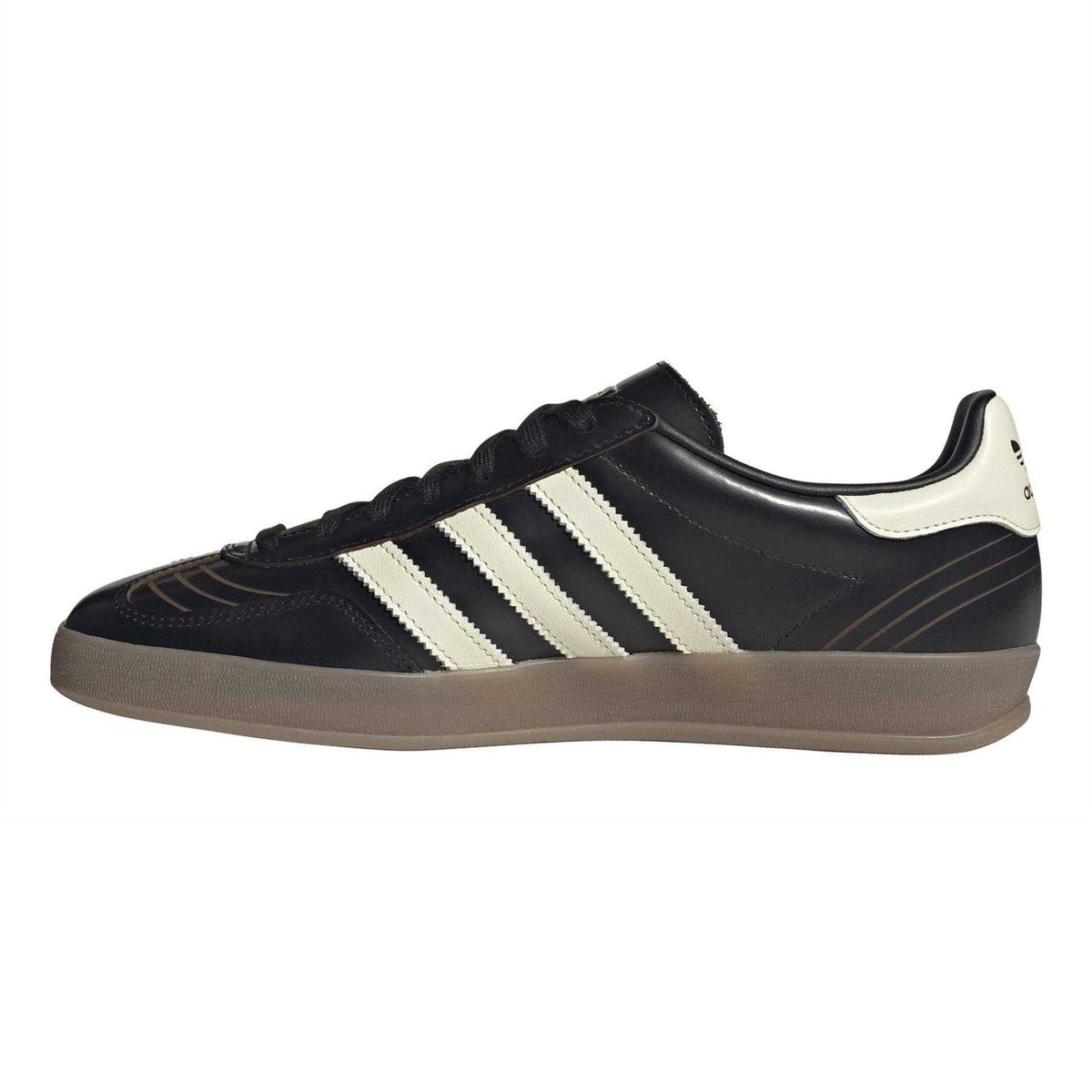 Black-Cream - Side - Adidas Mens Gazelle Low Trainers
