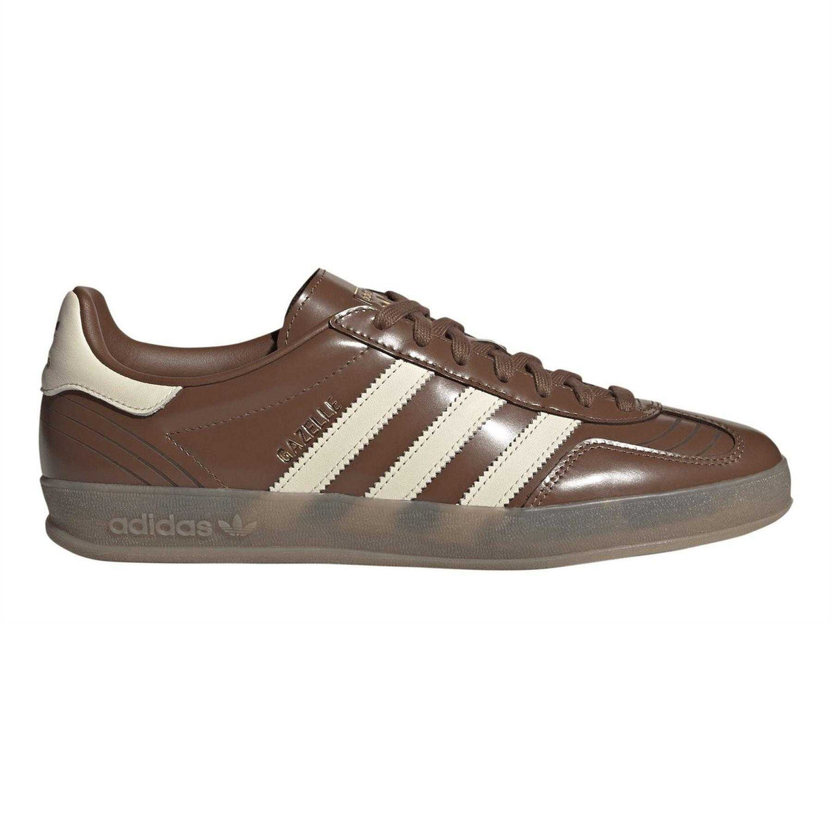 Brown - Front - Adidas Mens Gazelle Low Trainers