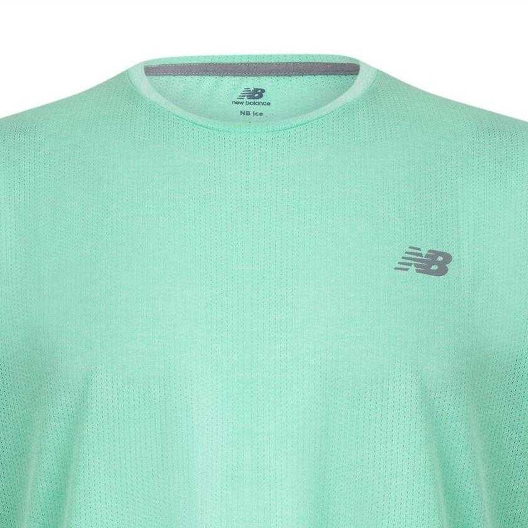 Mint Green - Side - New Balance Mens Perforated Running T-Shirt
