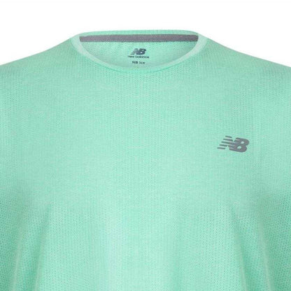 Mint Green - Side - New Balance Mens Perforated Running T-Shirt