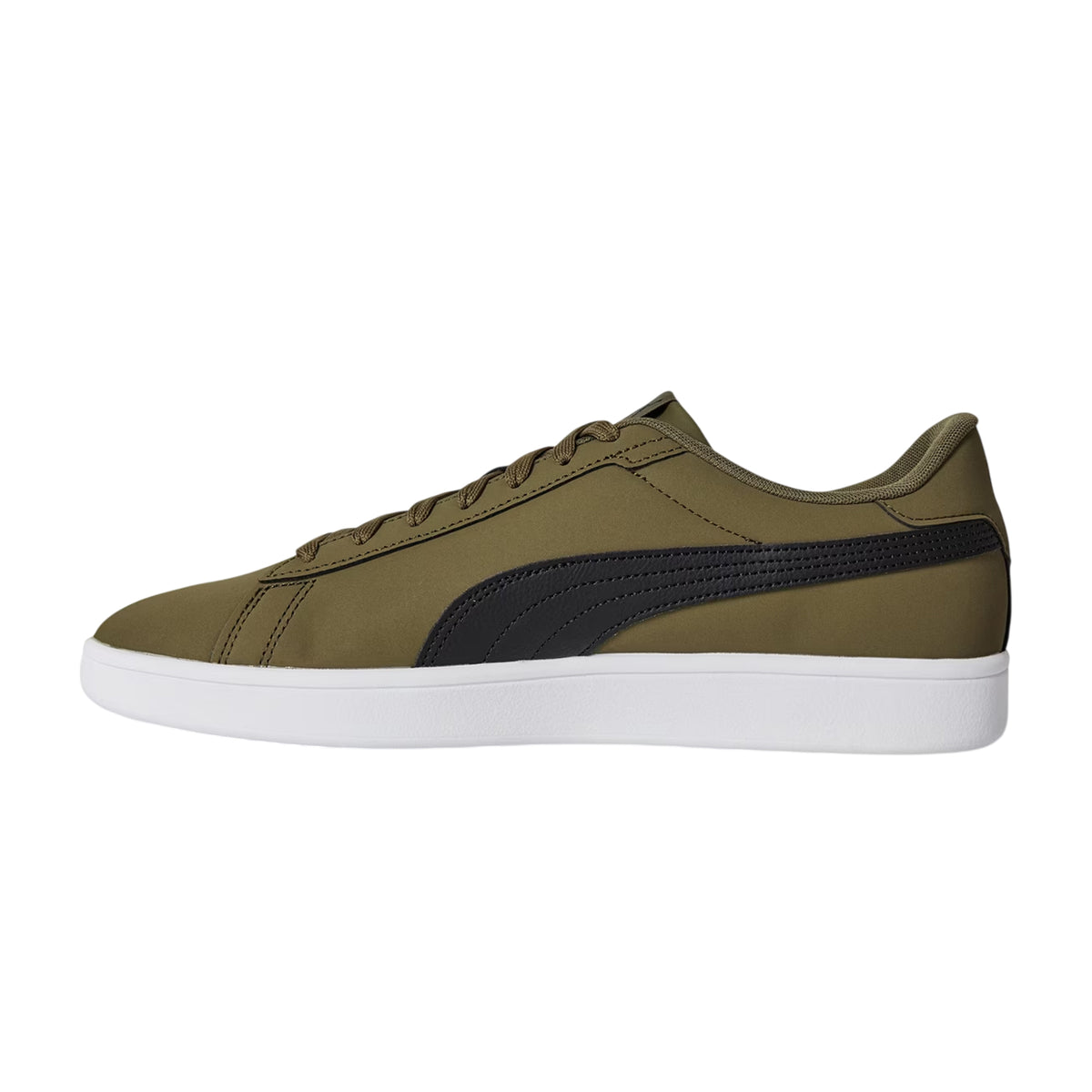 Green-Black - Back - Puma Mens Smash 3.0 Synthetic Nubuck Low Flat Trainers