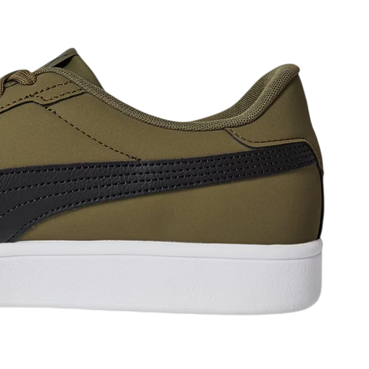 Green-Black - Side - Puma Mens Smash 3.0 Synthetic Nubuck Low Flat Trainers