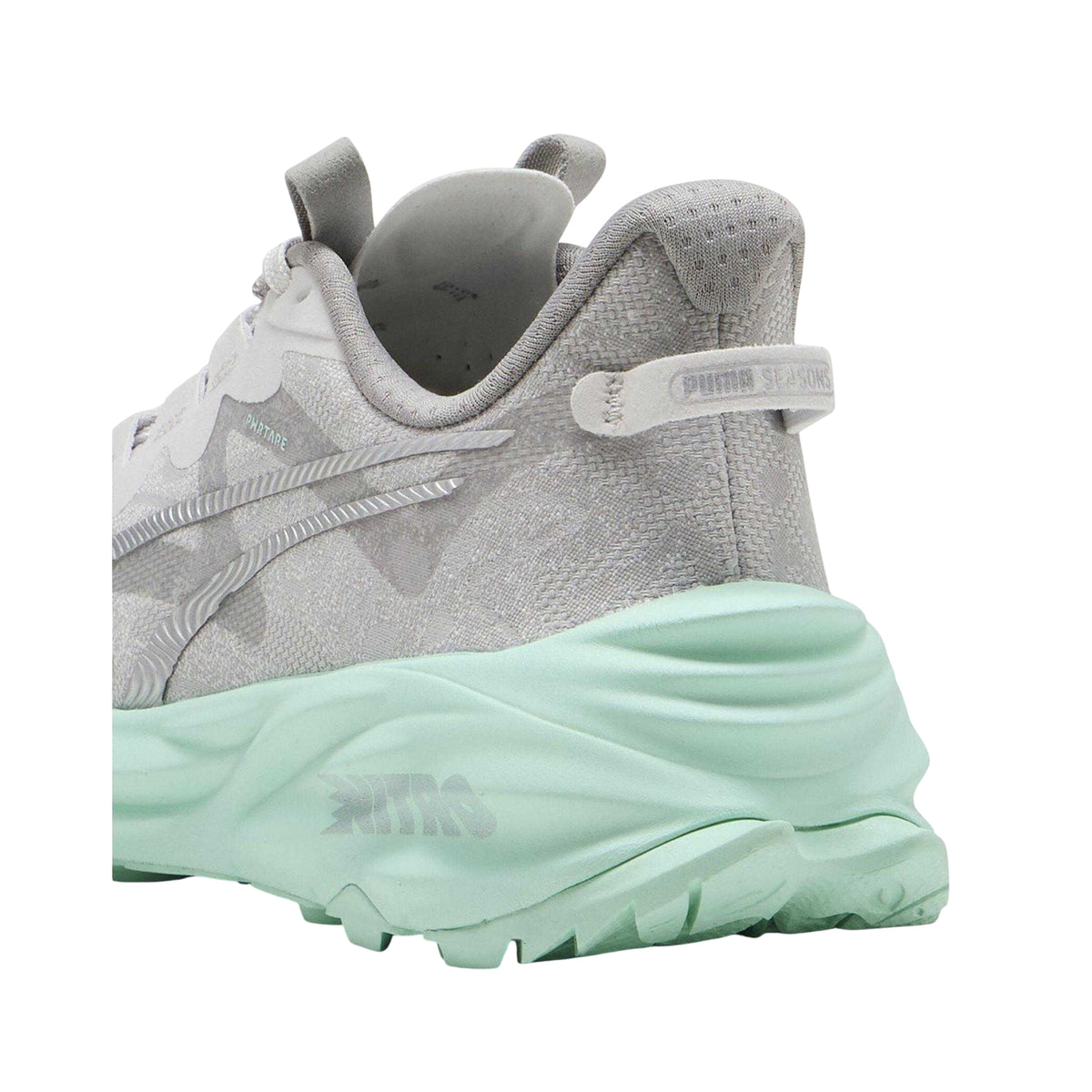 Gray Dawn-Mint - Back - Puma Womens-Ladies Fast Trac Nitro 3 Shoes