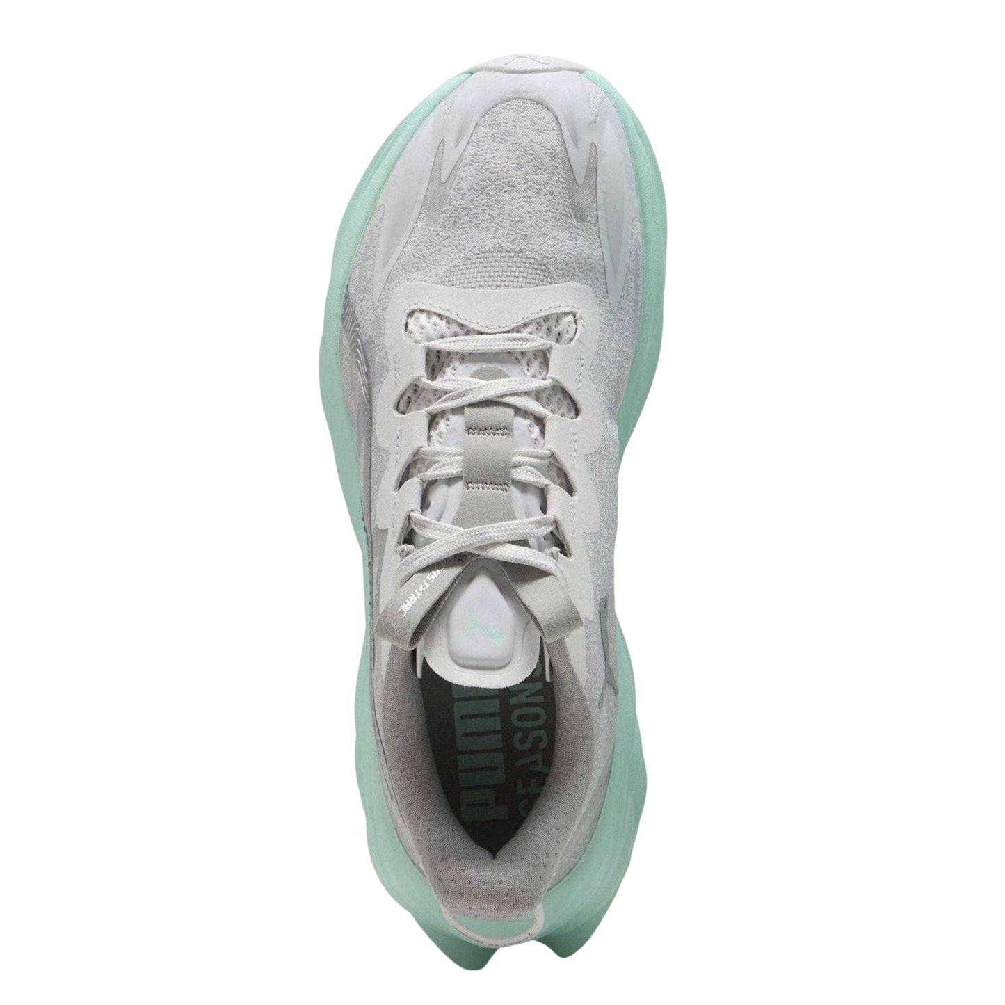Gray Dawn-Mint - Side - Puma Womens-Ladies Fast Trac Nitro 3 Shoes