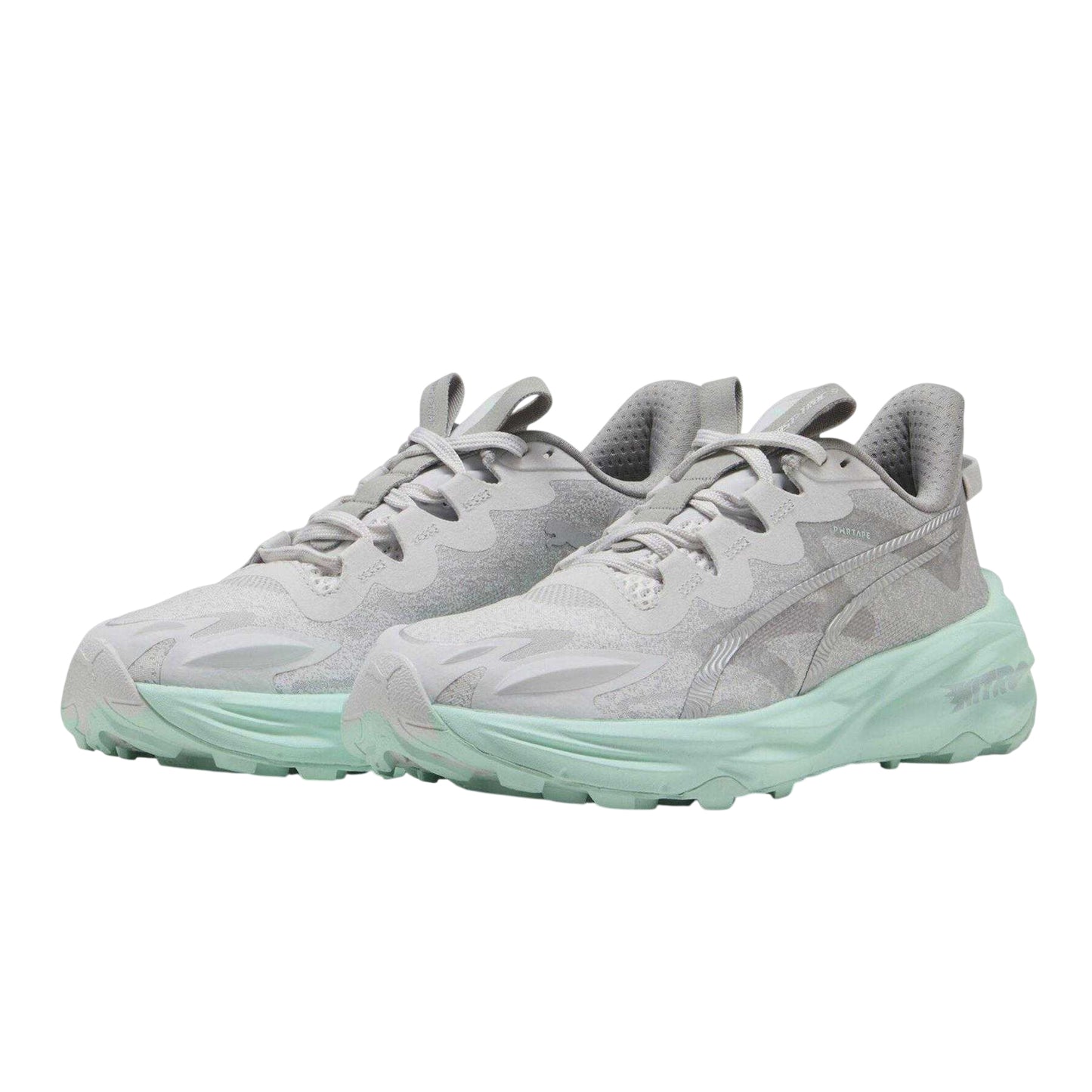 Gray Dawn-Mint - Pack Shot - Puma Womens-Ladies Fast Trac Nitro 3 Shoes