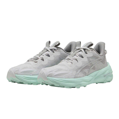 Gray Dawn-Mint - Pack Shot - Puma Womens-Ladies Fast Trac Nitro 3 Shoes