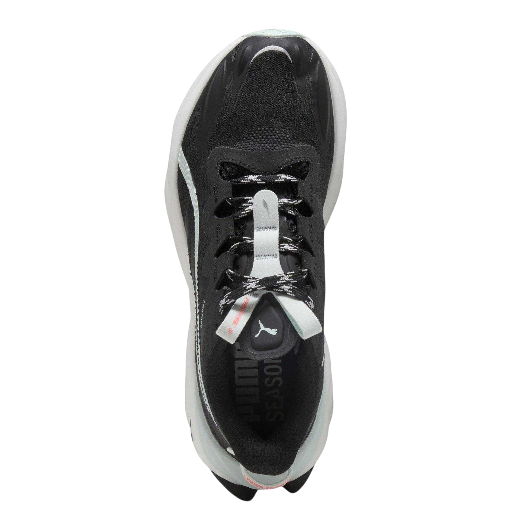 Black-Red - Side - Puma Womens-Ladies Fast Trac Nitro 3 Shoes