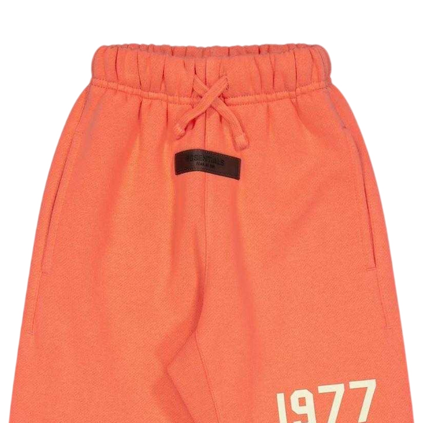 Coral - Side - Fear Of God Essentials Childrens-Kids Fleece Relaxed Fit Sweatpants