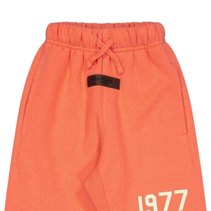 Coral - Side - Fear Of God Essentials Childrens-Kids Fleece Relaxed Fit Sweatpants