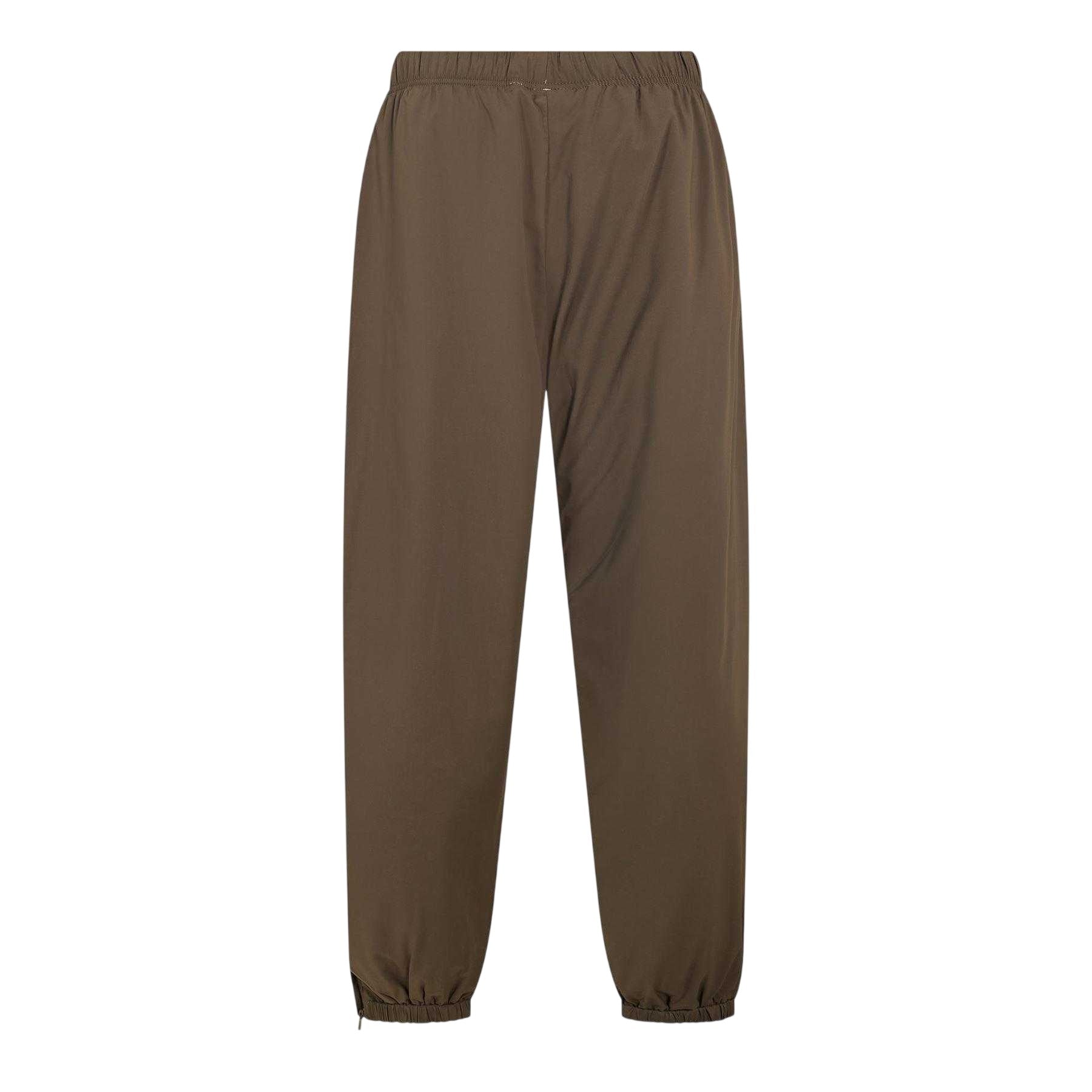 Black - Back - Fear Of God Essentials Mens Woven Open Hem Relaxed Fit Tracksuit Bottoms
