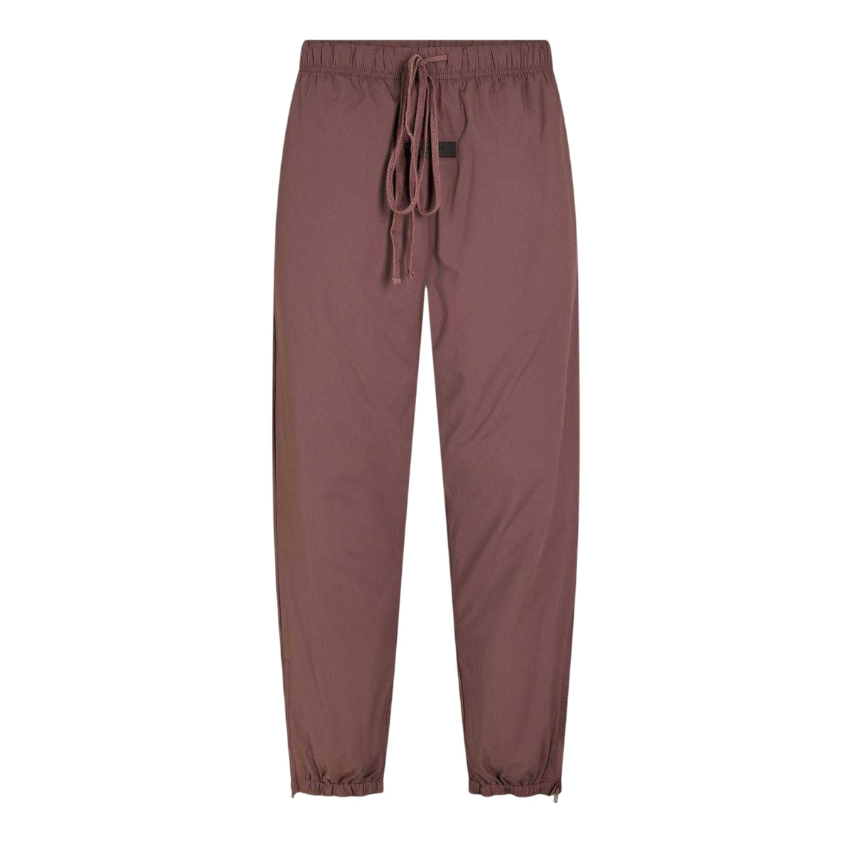 Plum - Front - Fear Of God Essentials Mens Woven Open Hem Relaxed Fit Tracksuit Bottoms