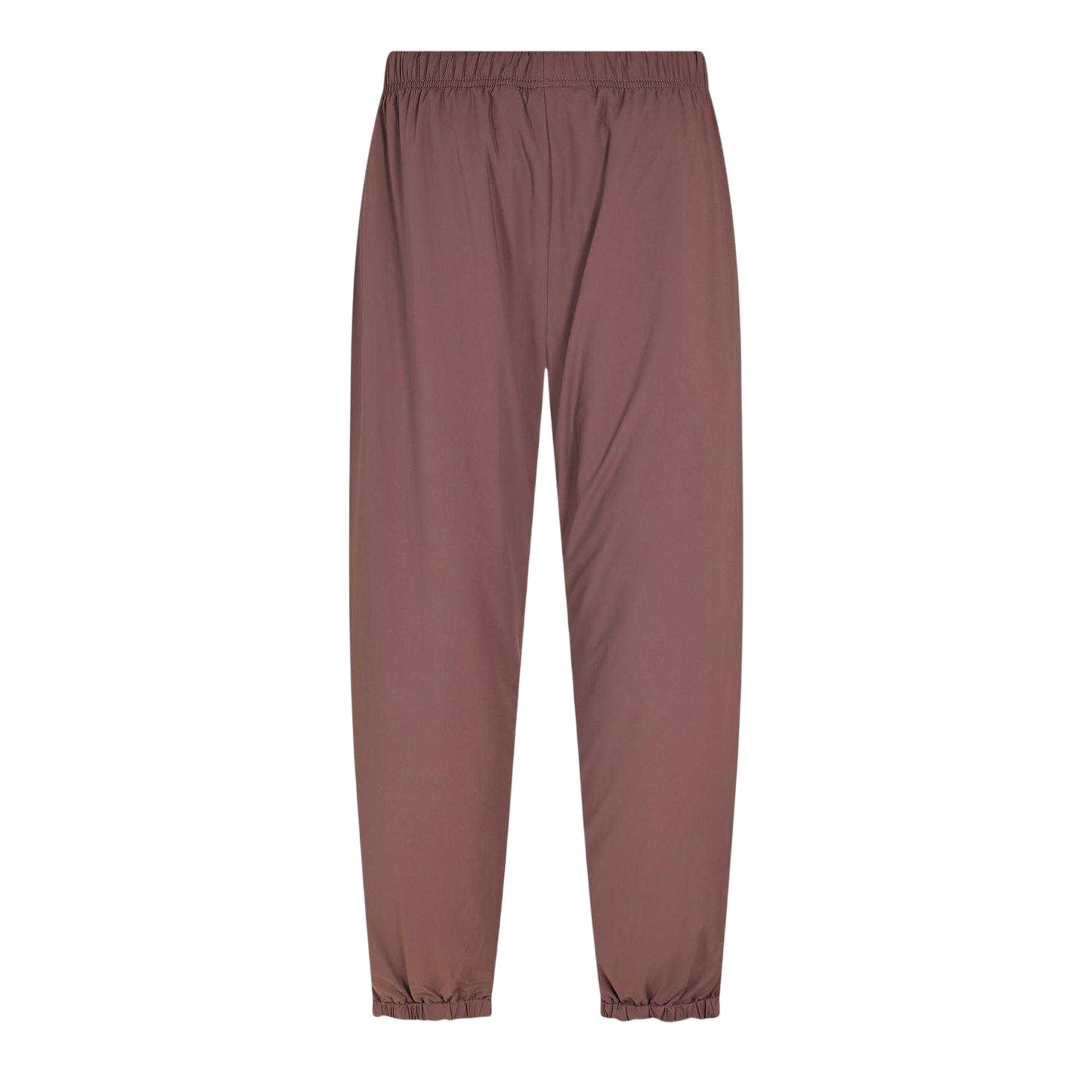 Plum - Back - Fear Of God Essentials Mens Woven Open Hem Relaxed Fit Tracksuit Bottoms