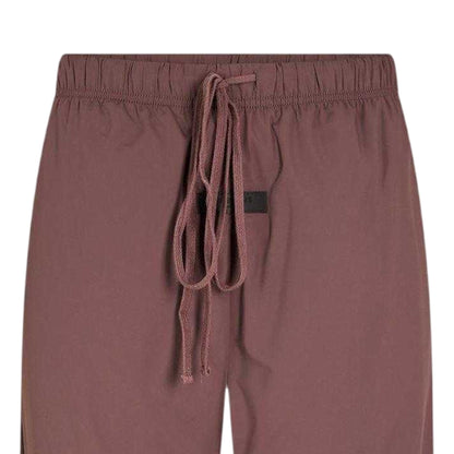 Plum - Side - Fear Of God Essentials Mens Woven Open Hem Relaxed Fit Tracksuit Bottoms