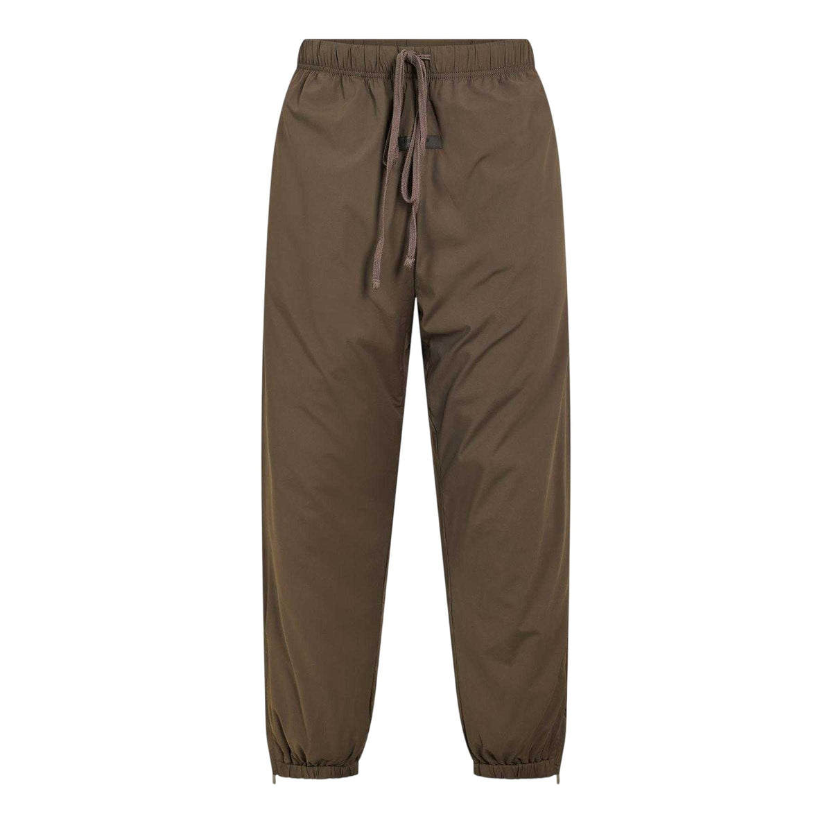 Black - Front - Fear Of God Essentials Mens Woven Open Hem Relaxed Fit Tracksuit Bottoms