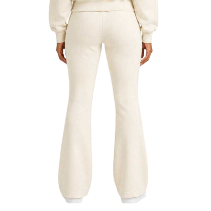 Cream - Back - I Saw It First Womens-Ladies Flared Open Hem Relaxed Fit Joggers