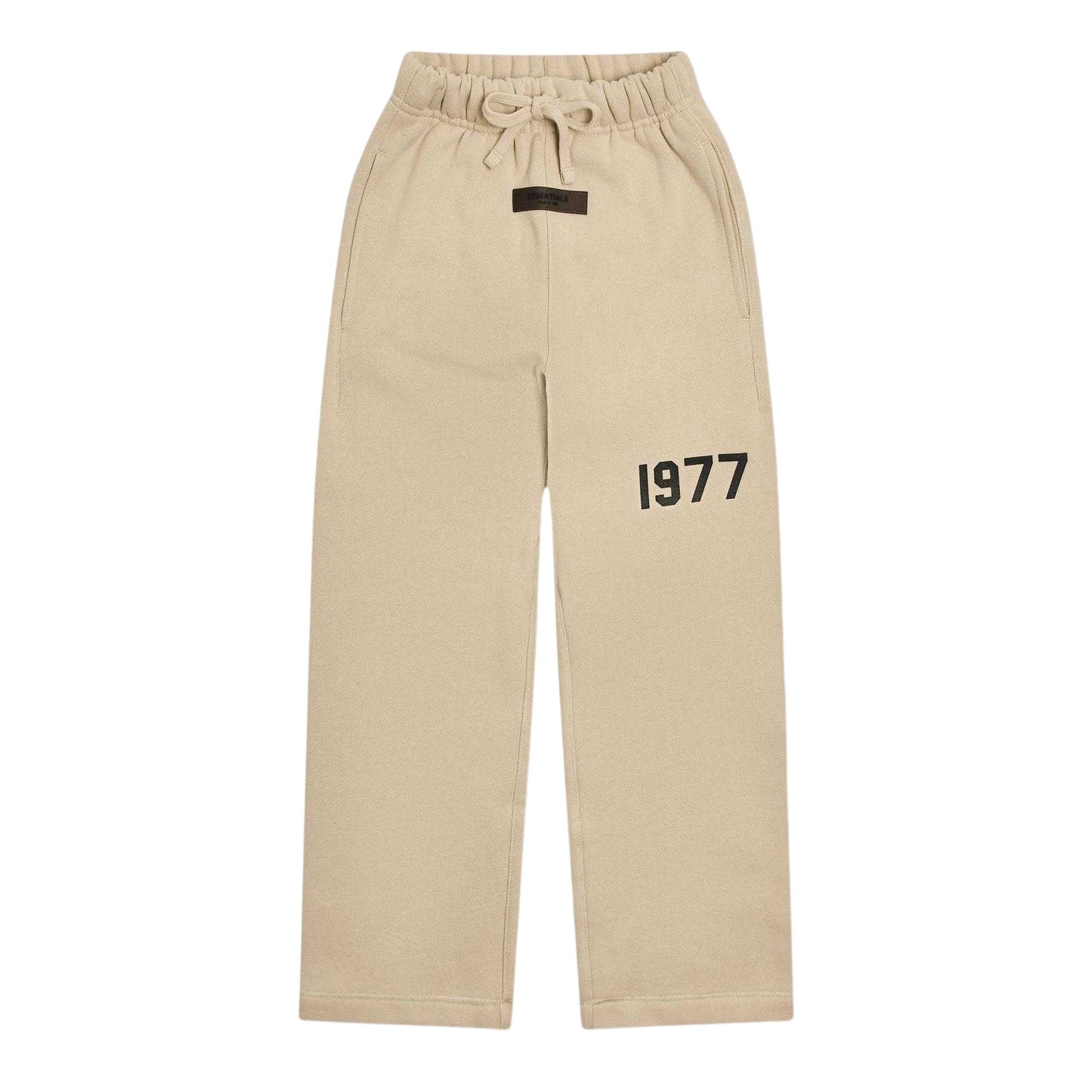 Wheat - Front - Fear Of God Essentials Childrens-Kids Fleece Relax Relaxed Fit Jogging Bottoms