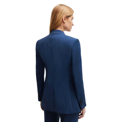 Blue - Back - Boss Womens-Ladies Jacketa2 Regular Jacket