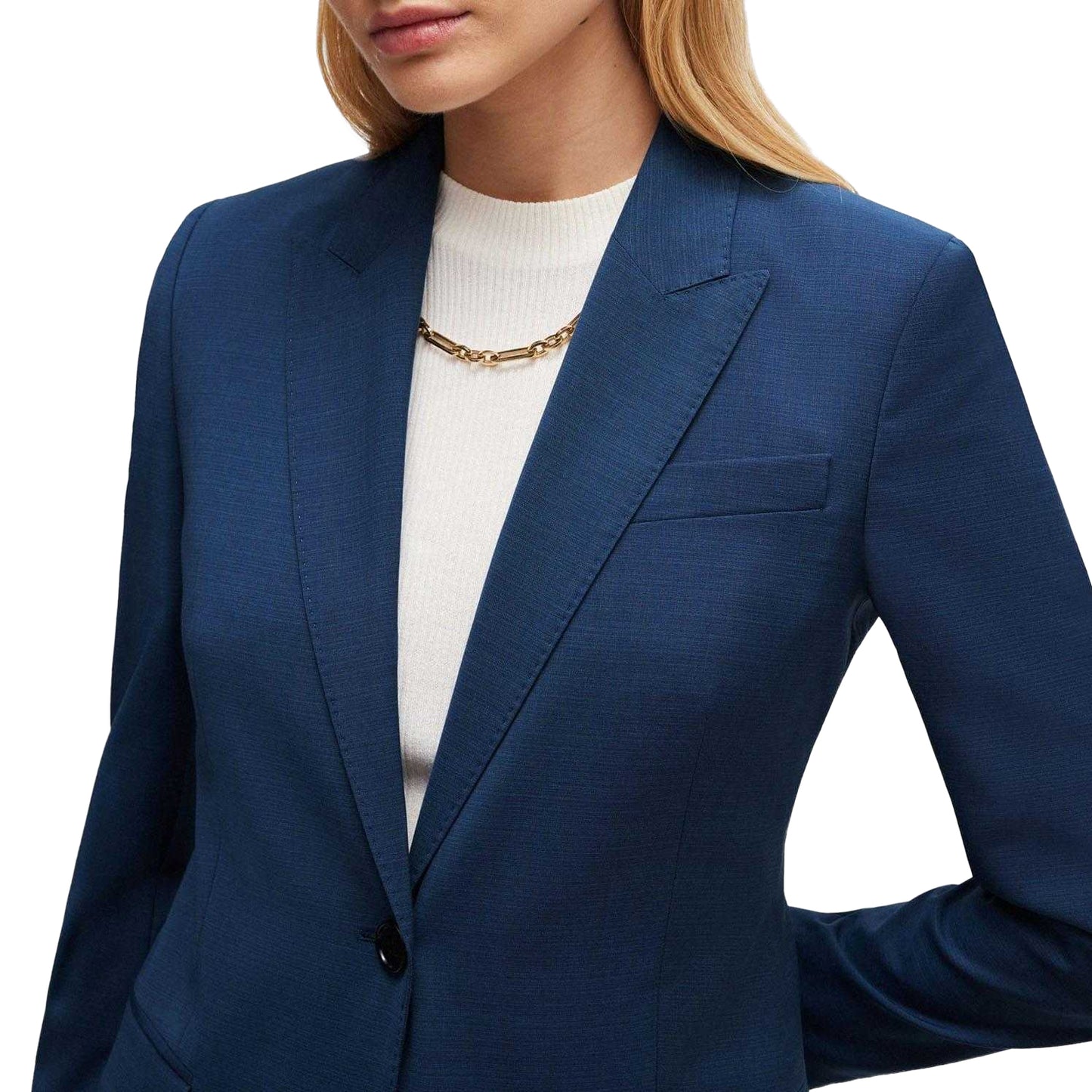 Blue - Lifestyle - Boss Womens-Ladies Jacketa2 Regular Jacket