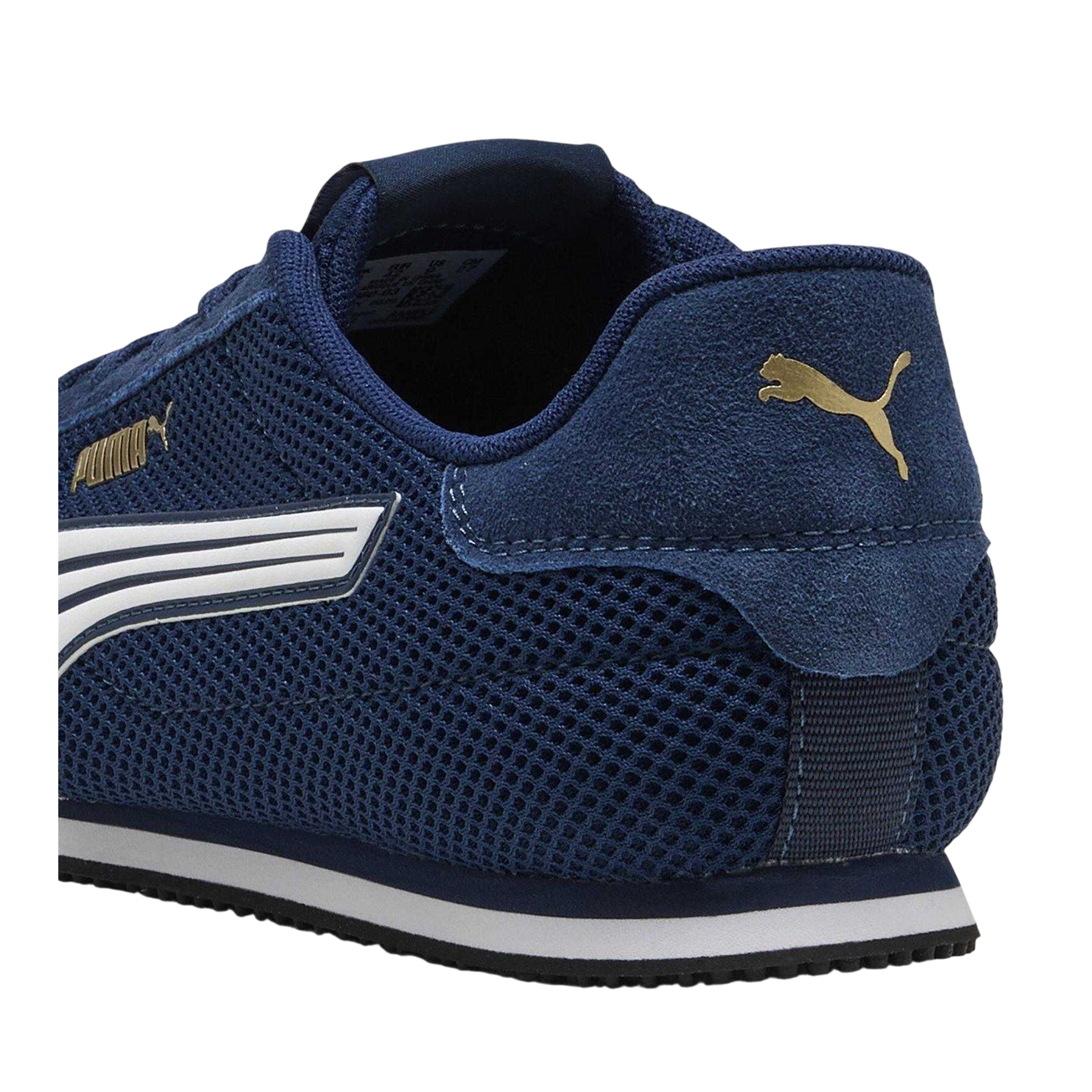 Blue - Back - Puma Mens Track Suede Trainers