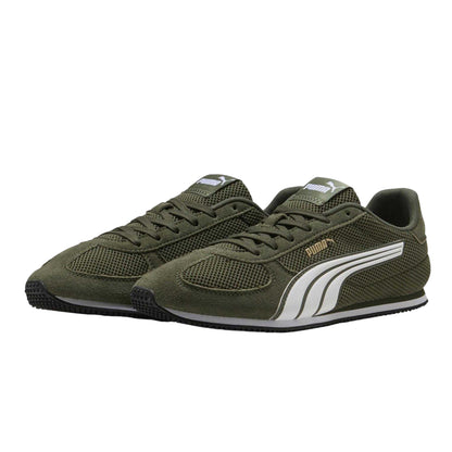 Green - Pack Shot - Puma Mens Track Suede Trainers