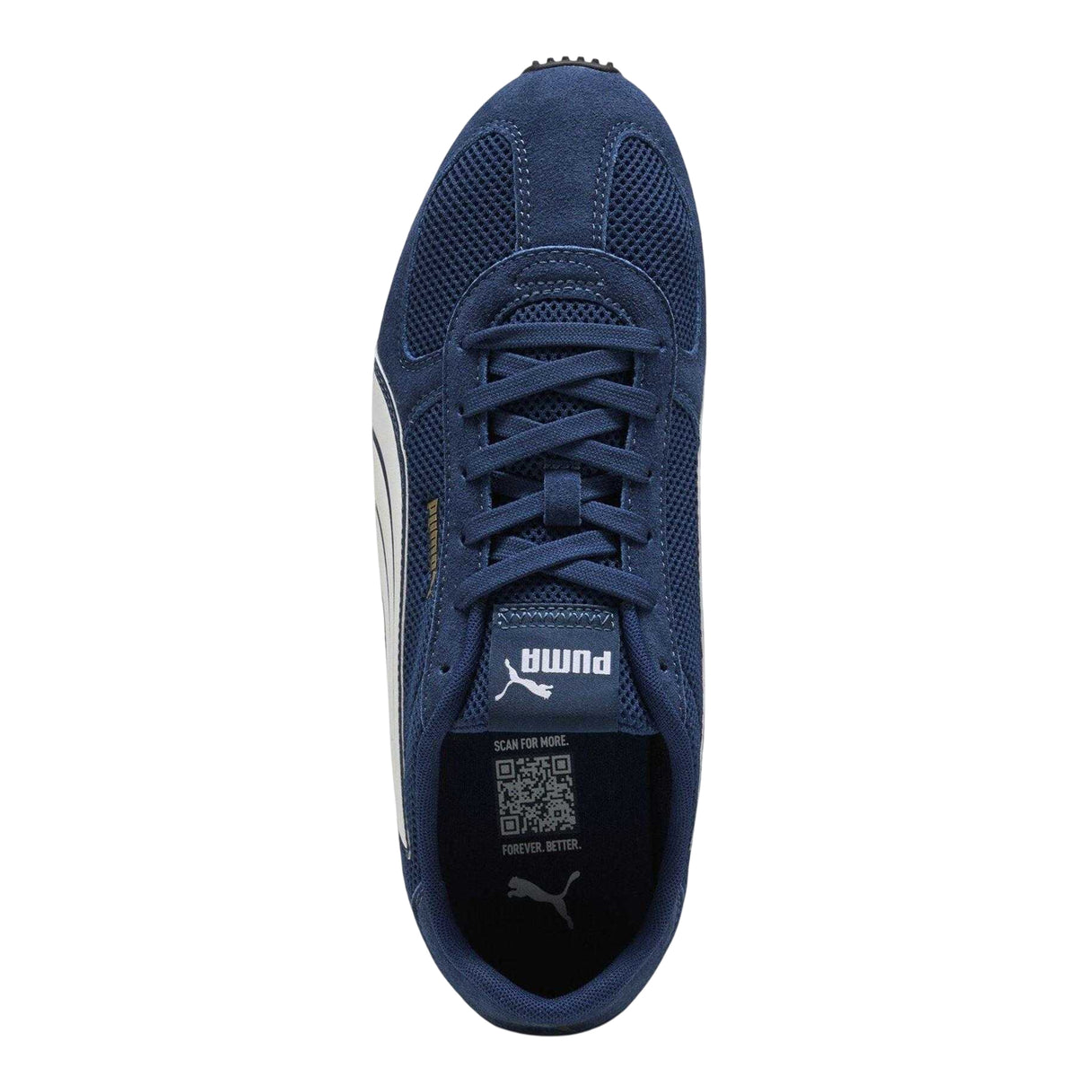 Blue - Side - Puma Mens Track Suede Trainers