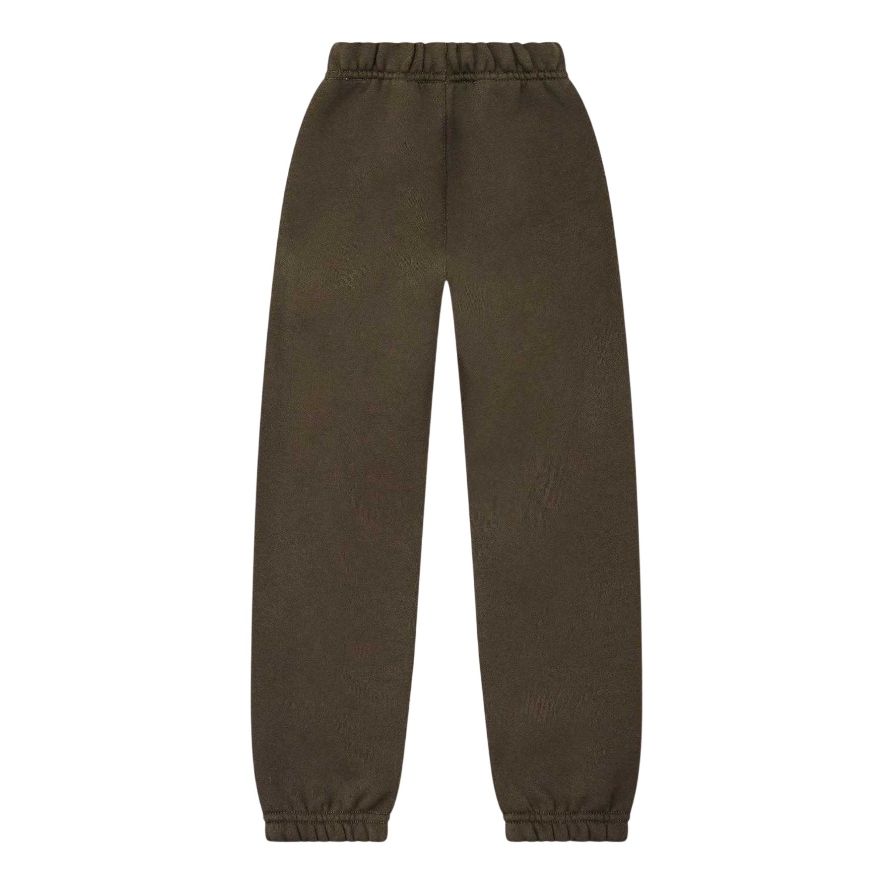 Off Black - Back - Fear Of God Essentials Childrens-Kids Fleece Relaxed Fit Jogging Bottoms