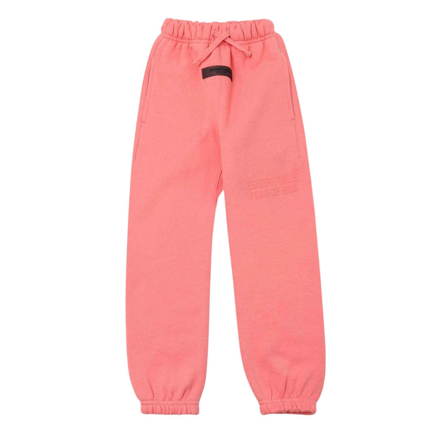 Coral - Front - Fear Of God Essentials Childrens-Kids Fleece Relaxed Fit Jogging Bottoms