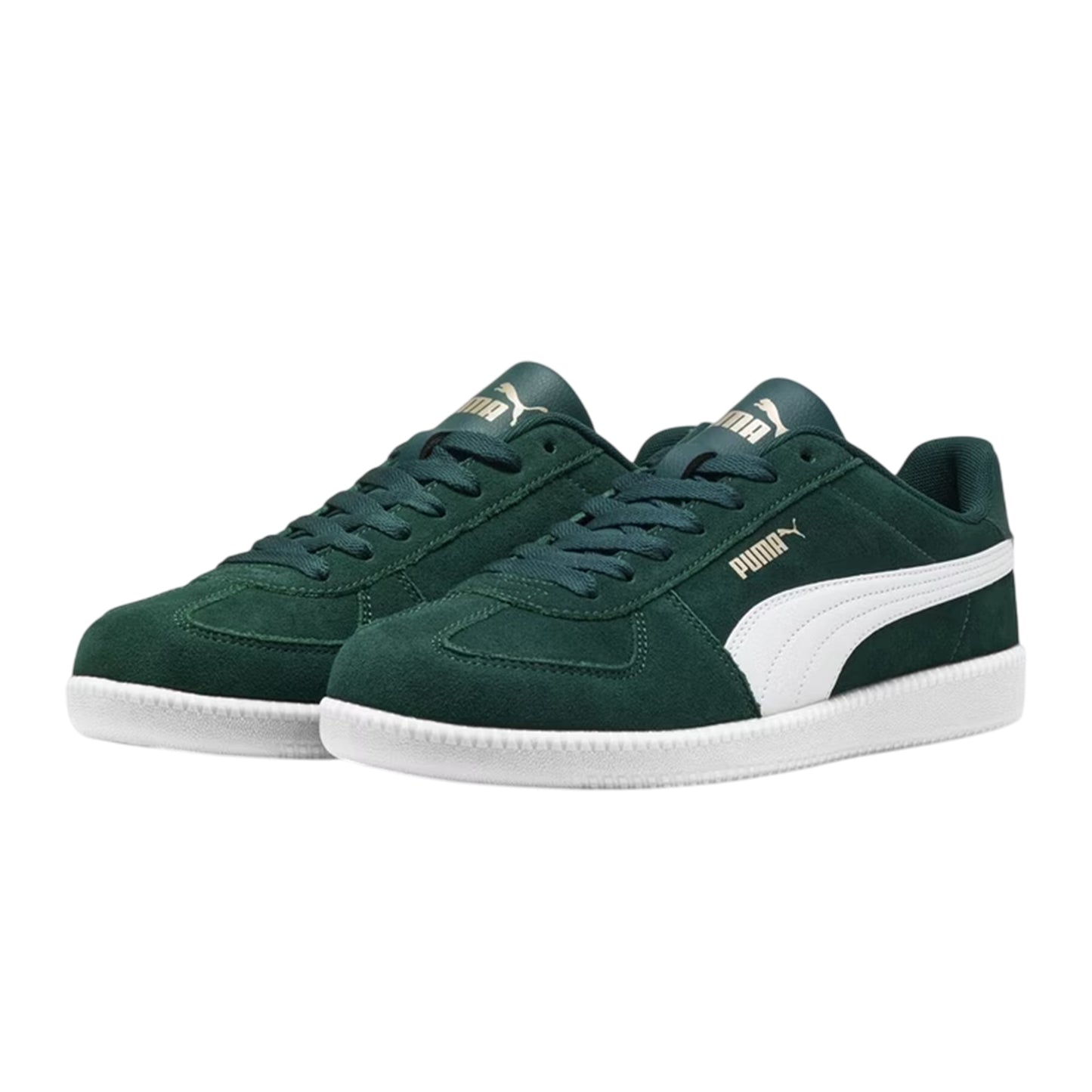 Green-White-Gum - Pack Shot - Puma Mens Club lt Suede Trainers