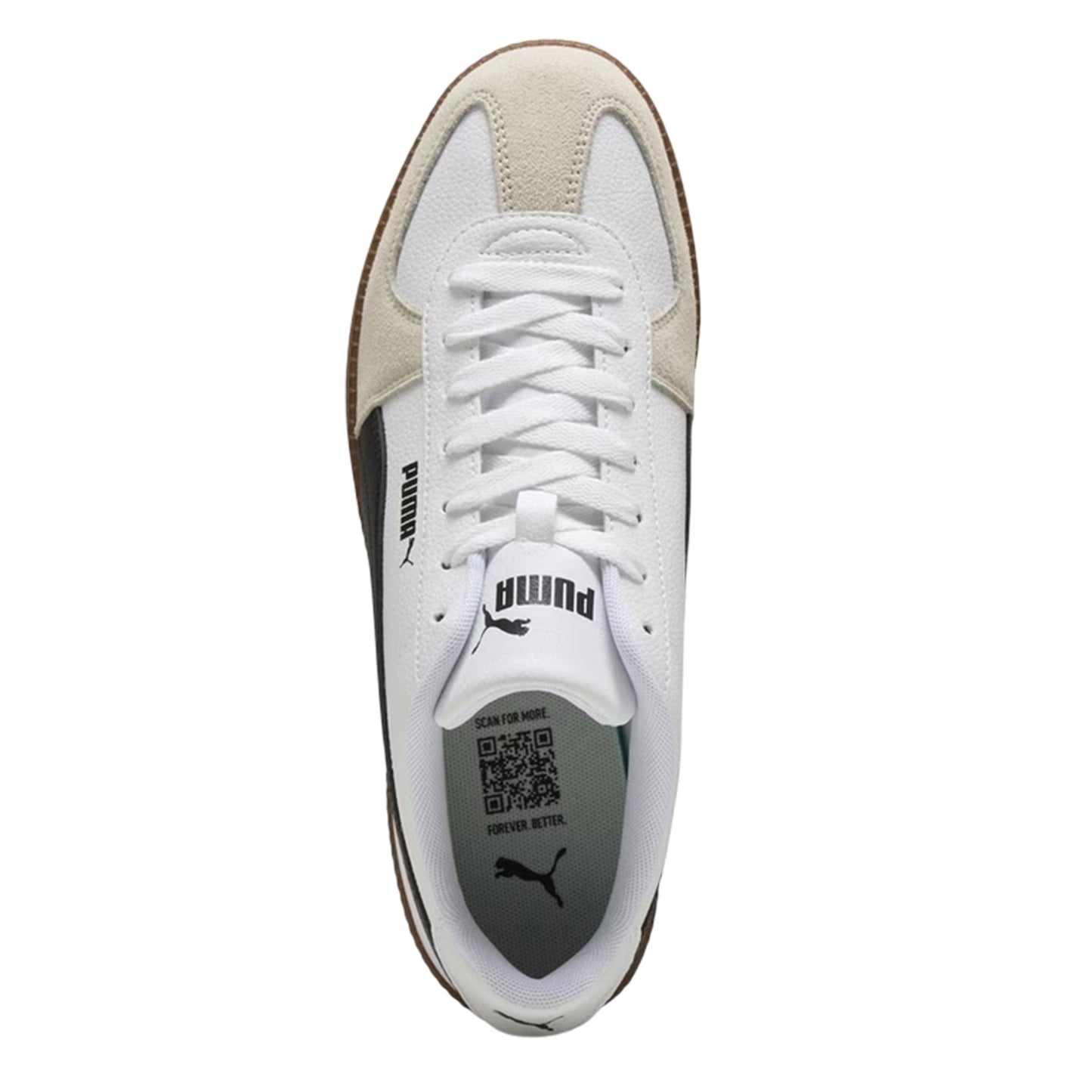 White-Black - Side - Puma Mens Club lt Suede Trainers