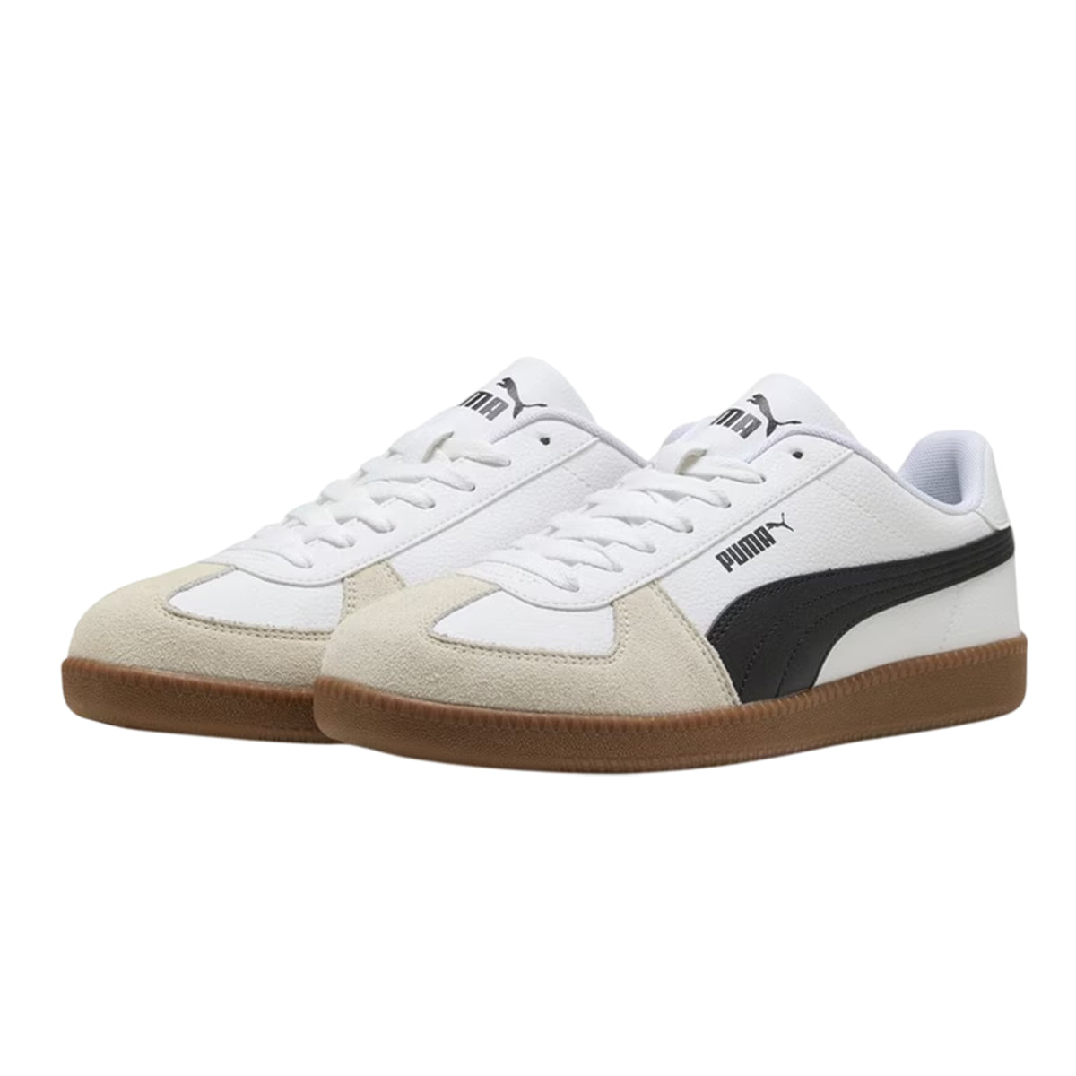 White-Black - Pack Shot - Puma Mens Club lt Suede Trainers
