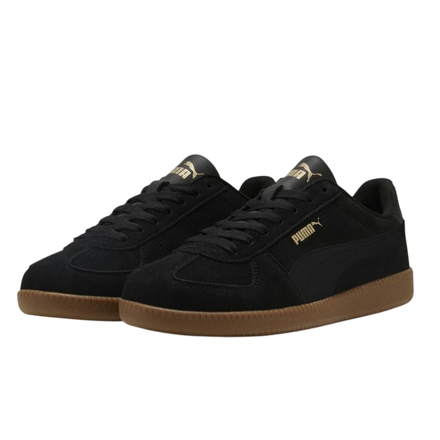 Black-White-Gum - Pack Shot - Puma Mens Club lt Suede Trainers