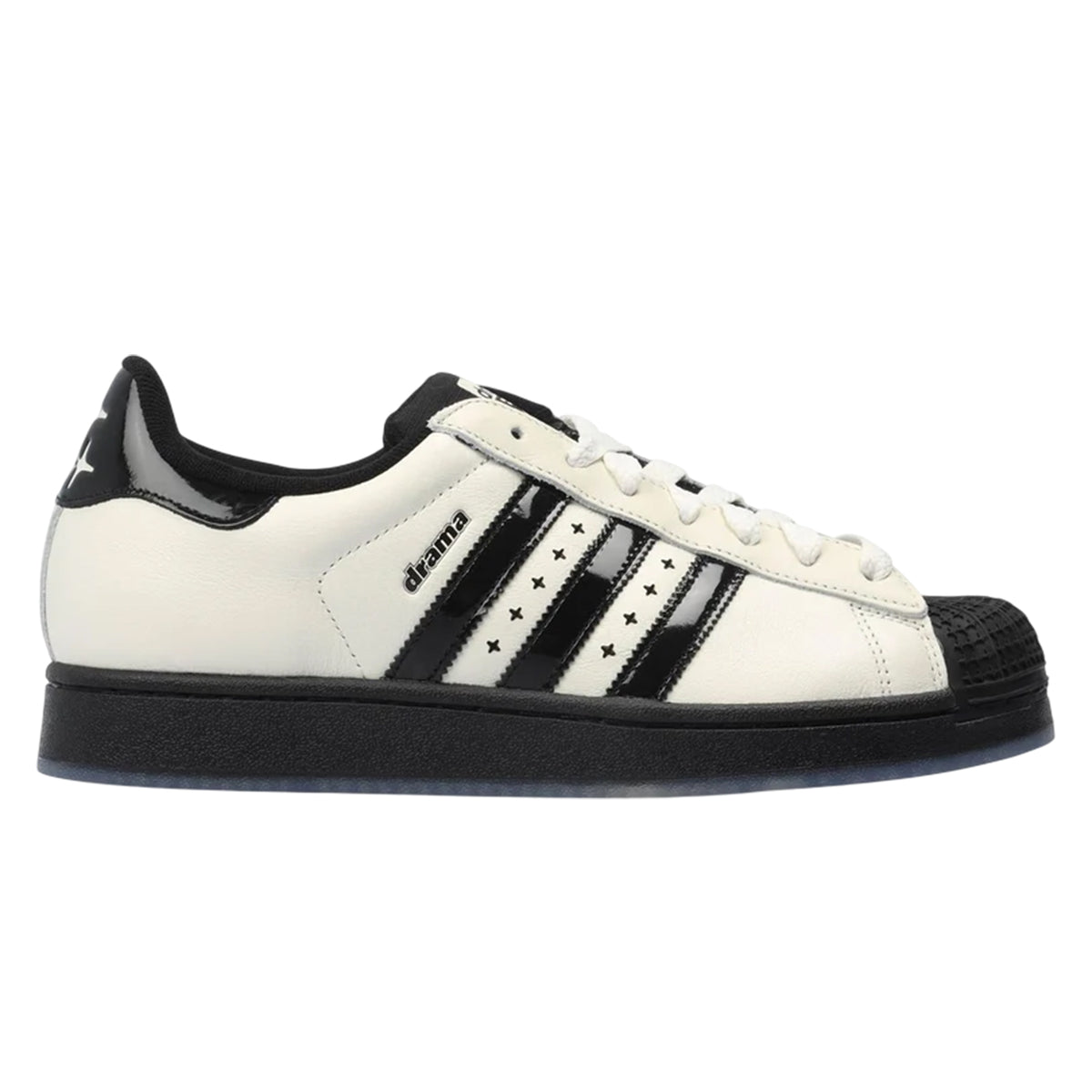 Off White-Core Black - Front - Adidas Womens-Ladies X Drama Call Leather Flat Trainers