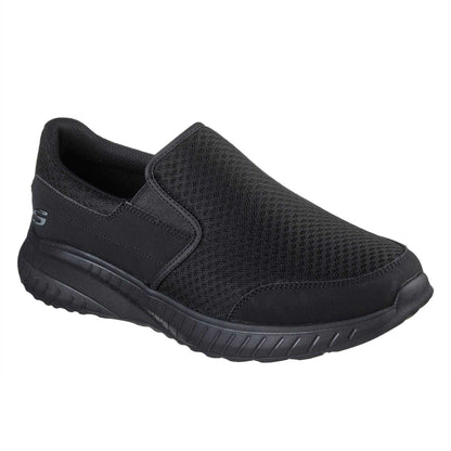 Black - Back - Skechers Mens Squad Chaos Mesh Trainers