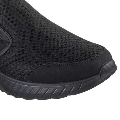Black - Side - Skechers Mens Squad Chaos Mesh Trainers