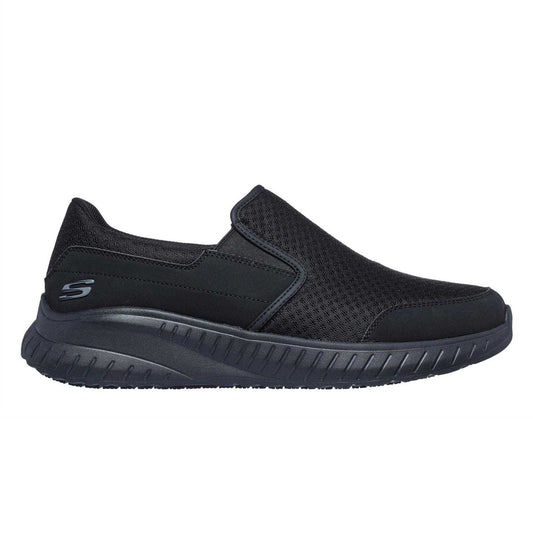 Black - Front - Skechers Mens Squad Chaos Mesh Trainers