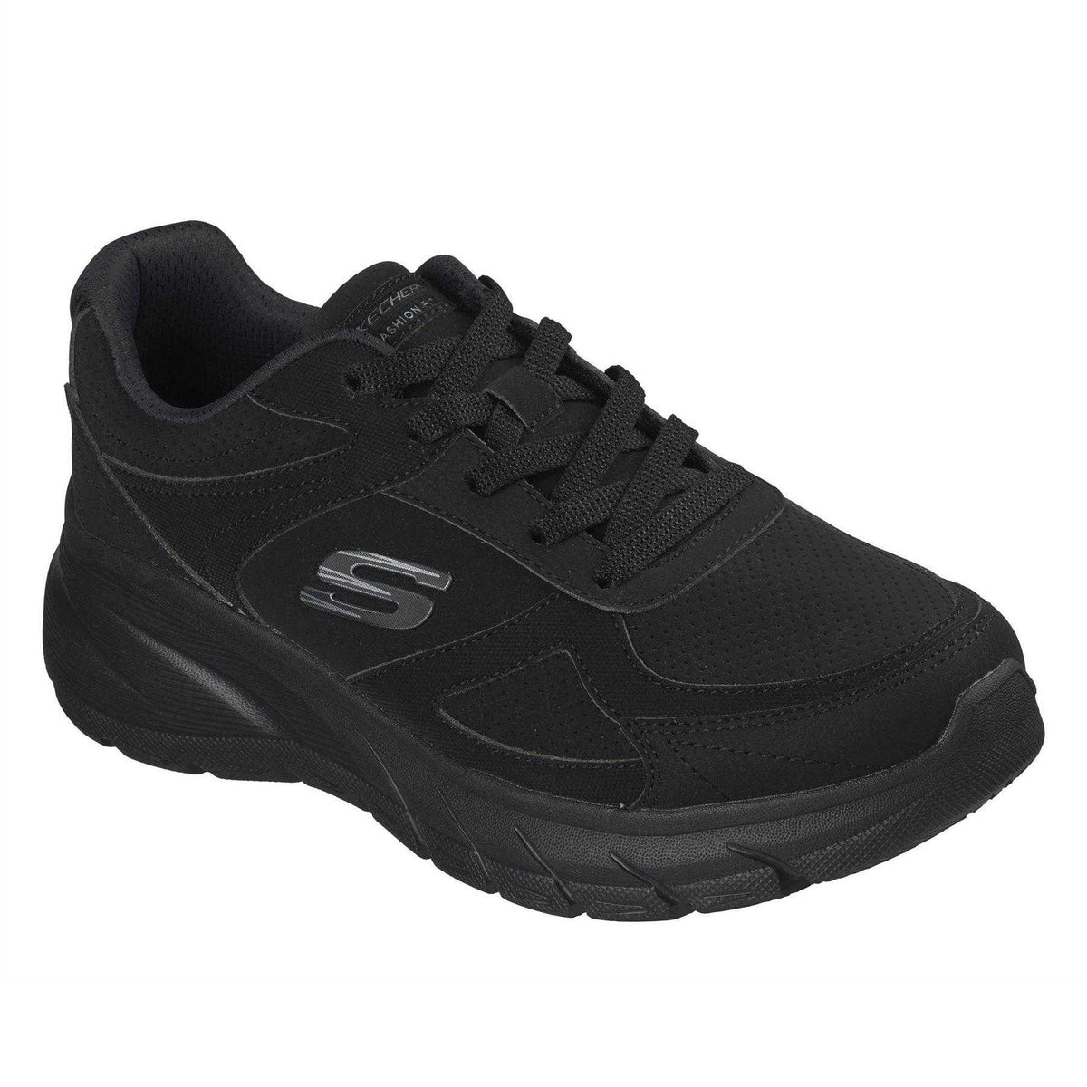 Black - Pack Shot - Skechers Womens-Ladies Fashion Fit Trainers