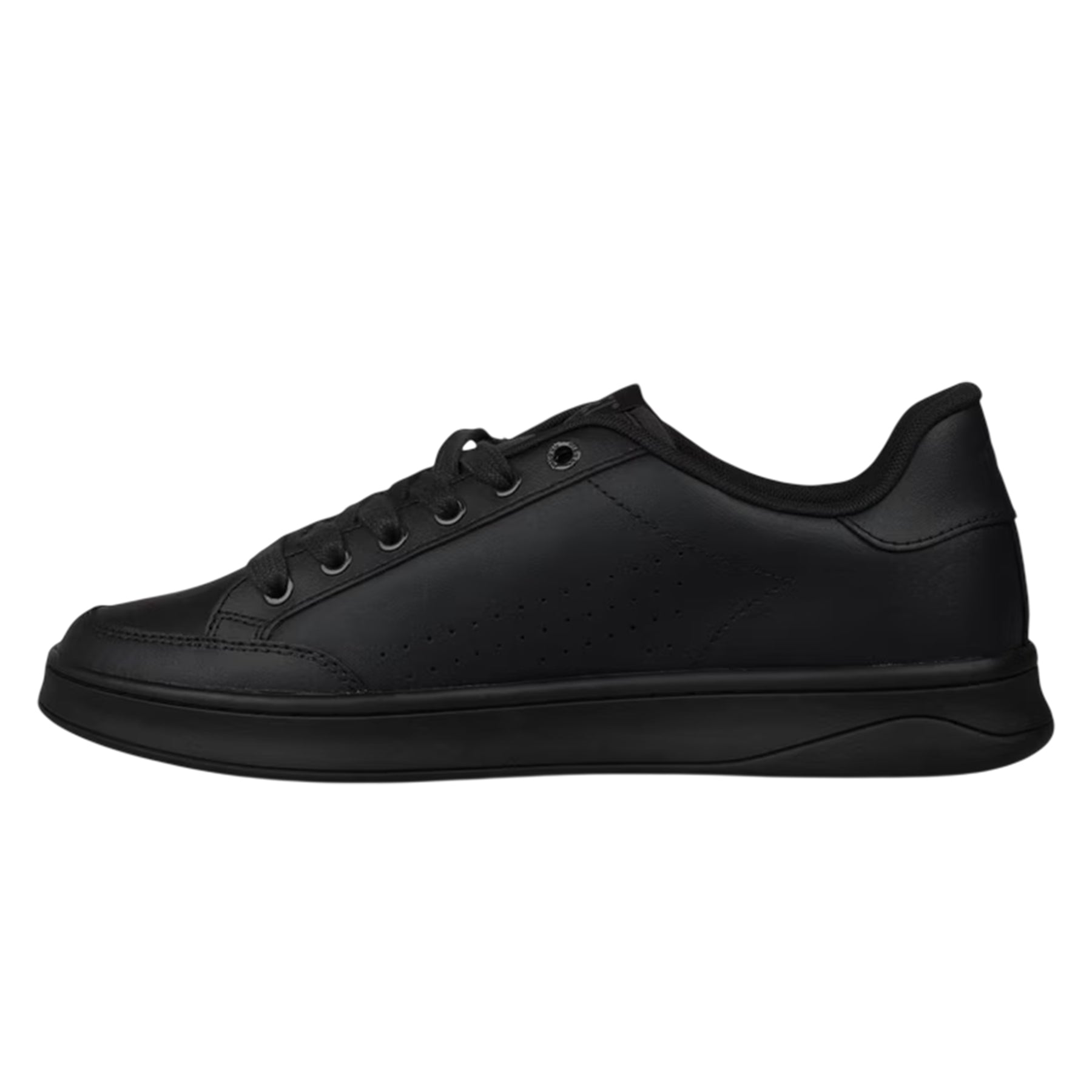 Black - Side - Diesel Mens S Athene Leather Flat Trainers