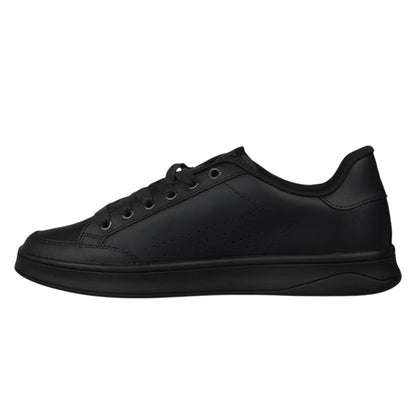 Black - Side - Diesel Mens S Athene Leather Flat Trainers