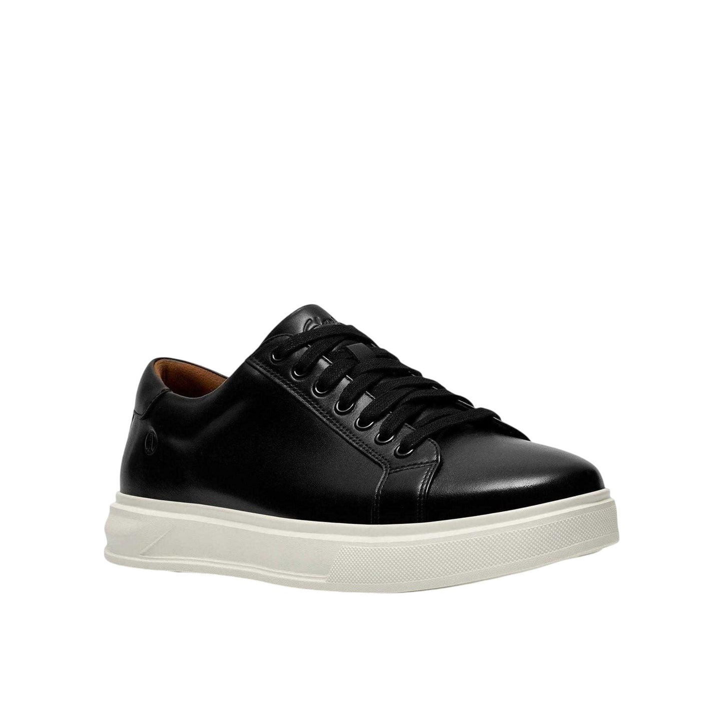 Black - Lifestyle - Clarks Mens Goswell Leather Low Cut Trainers