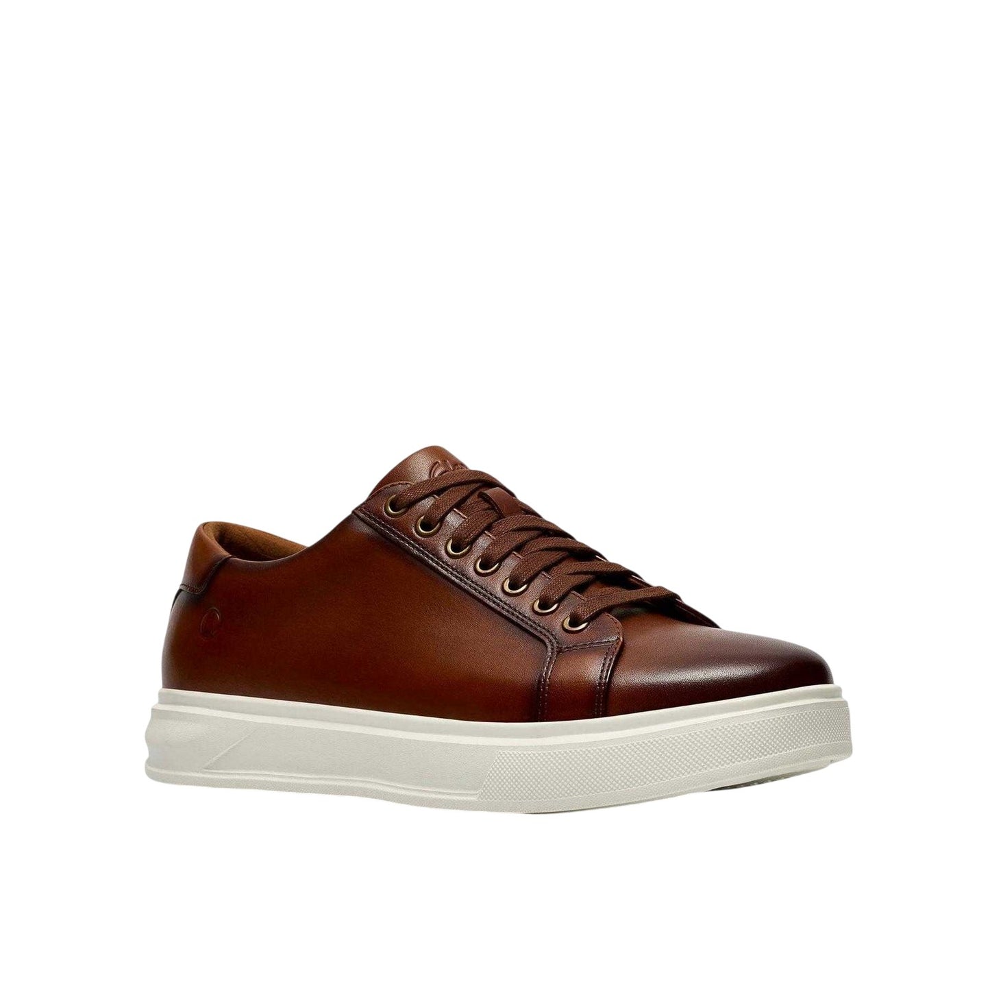 Tan - Lifestyle - Clarks Mens Goswell Leather Low Cut Trainers