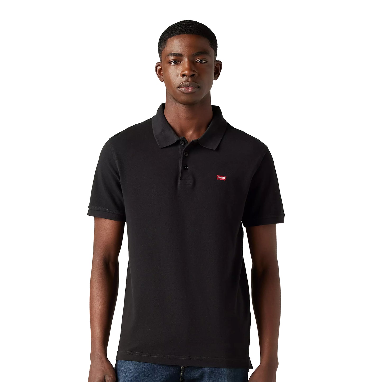 Black - Side - Levis Mens Housemark Slim Polo Shirt