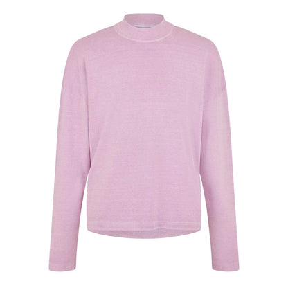 Lilac - Front - Humanrace Mens Mock Neck Sweatshirt