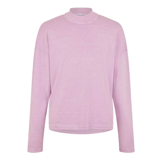 Lilac - Front - Humanrace Mens Mock Neck Sweatshirt